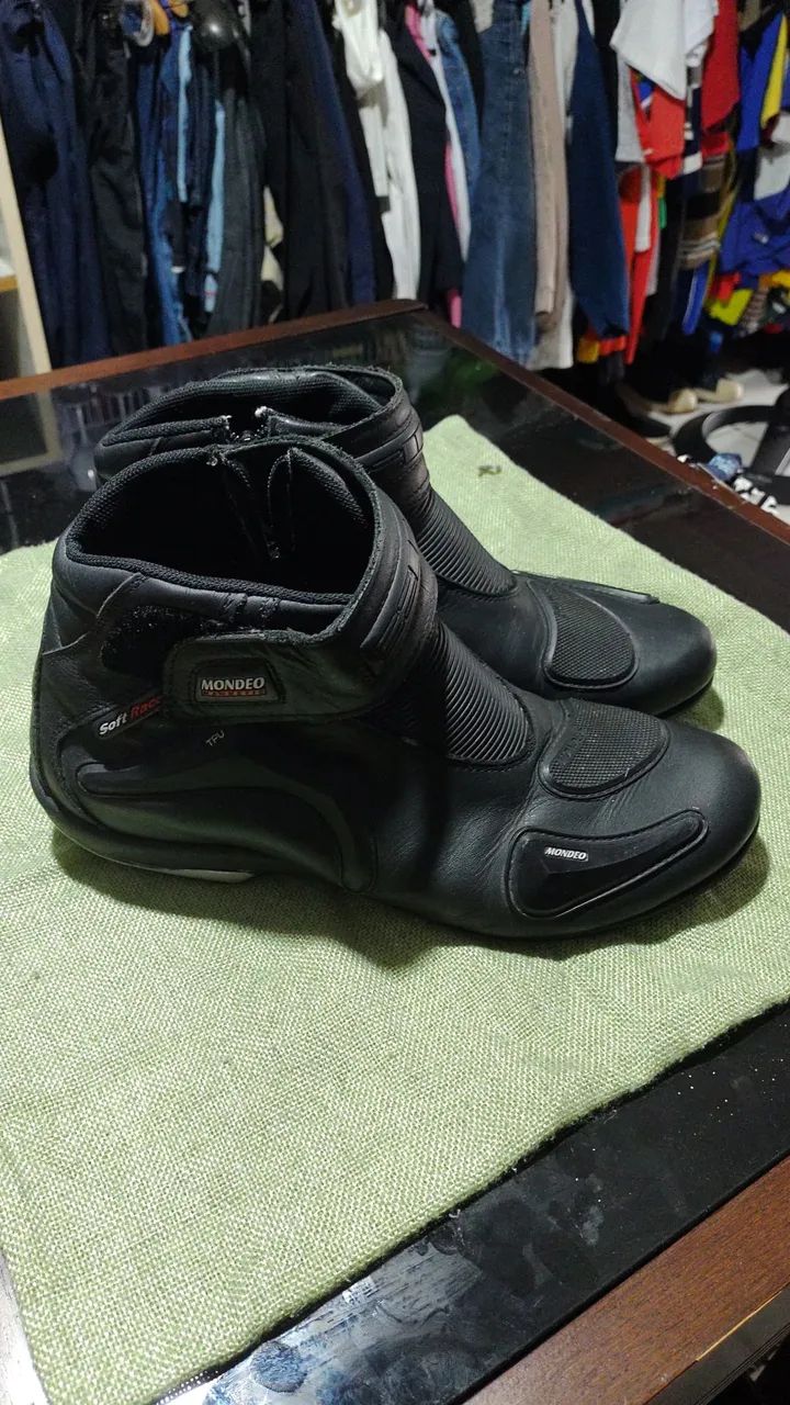 Botas de Motociclista Preta - Foto 2