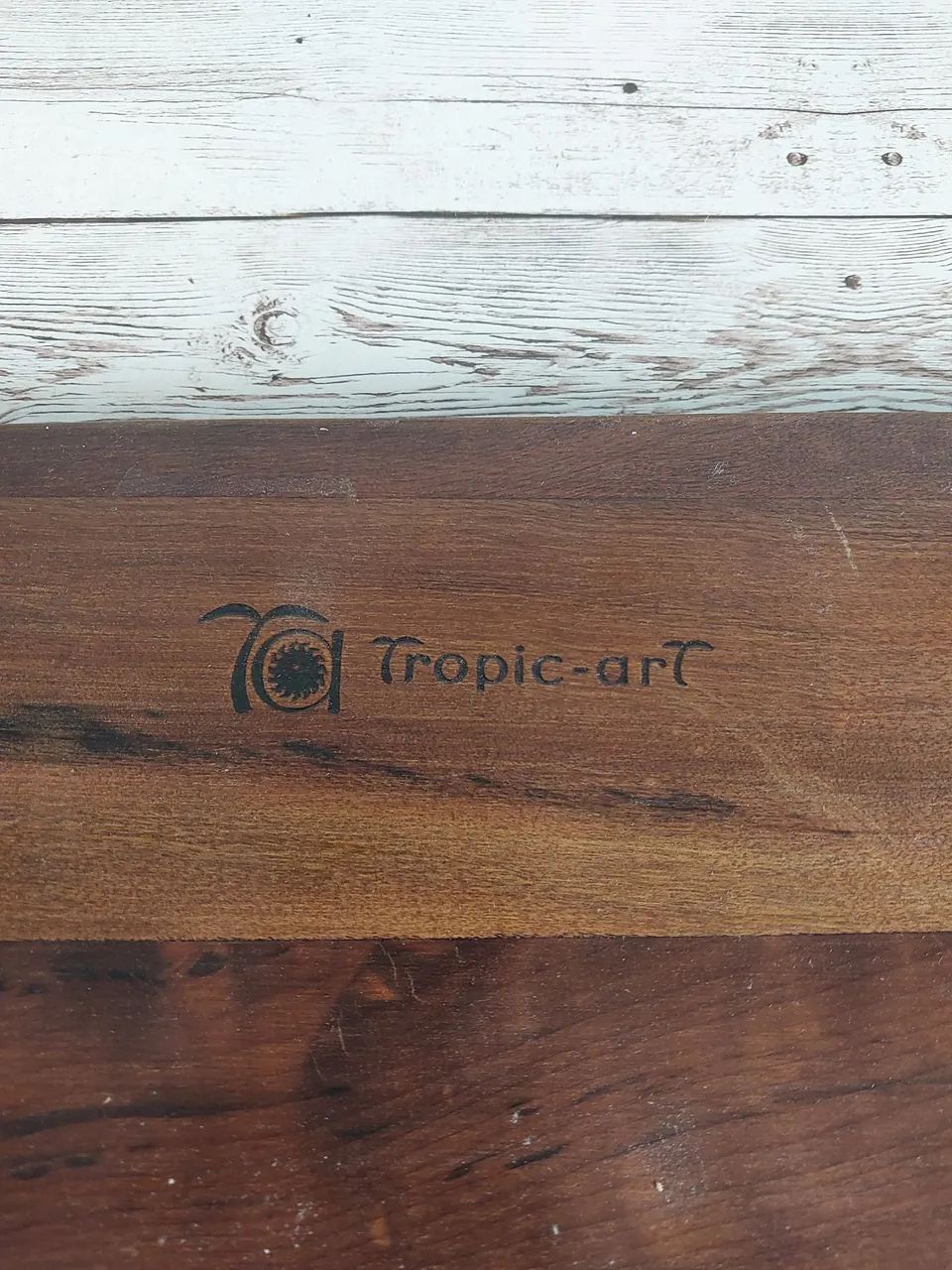 Tábua de corte vintage com mapa de queijos franceses tropical art anos 60 - Foto 4