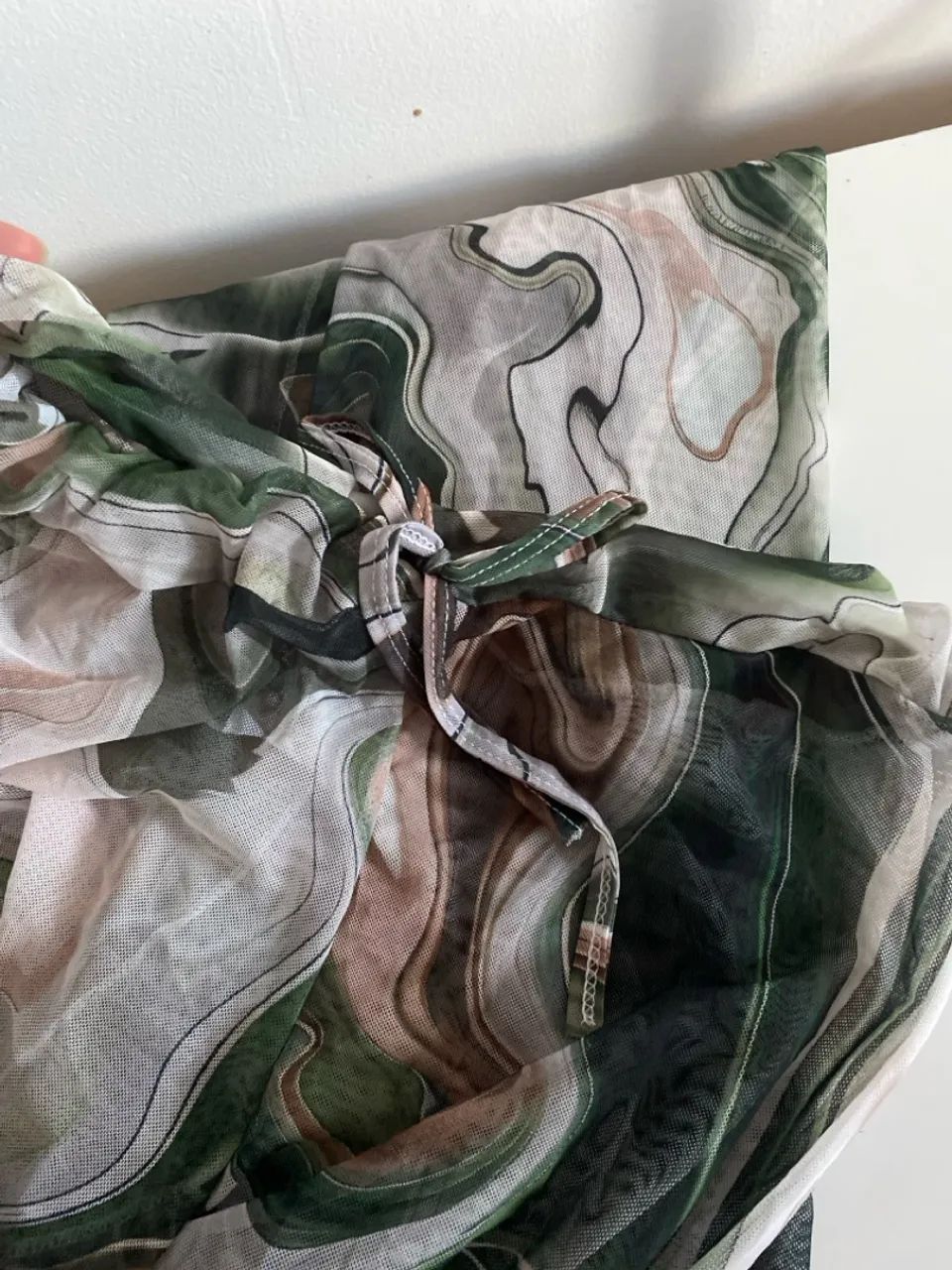 Saída de praia tule conjunto camisa+calça  - Foto 3