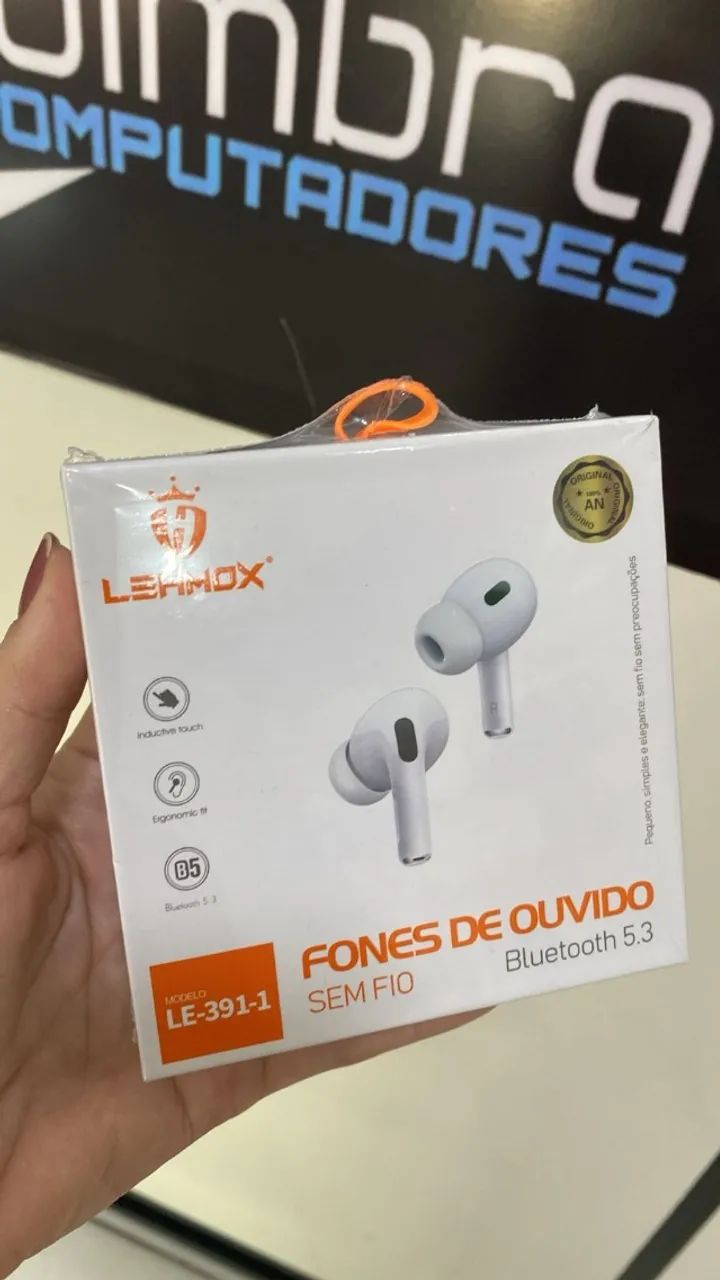 Fones De Ouvido Sem Fio Bluetooth 5.3 Lehmox Le-391-1 Potencia e conforto - Loja Coimbra 