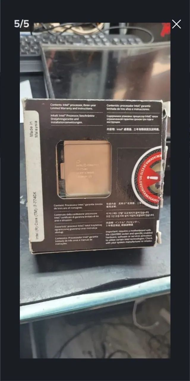 PProcessador Core i7 7740X LGA 2066 - Foto 3