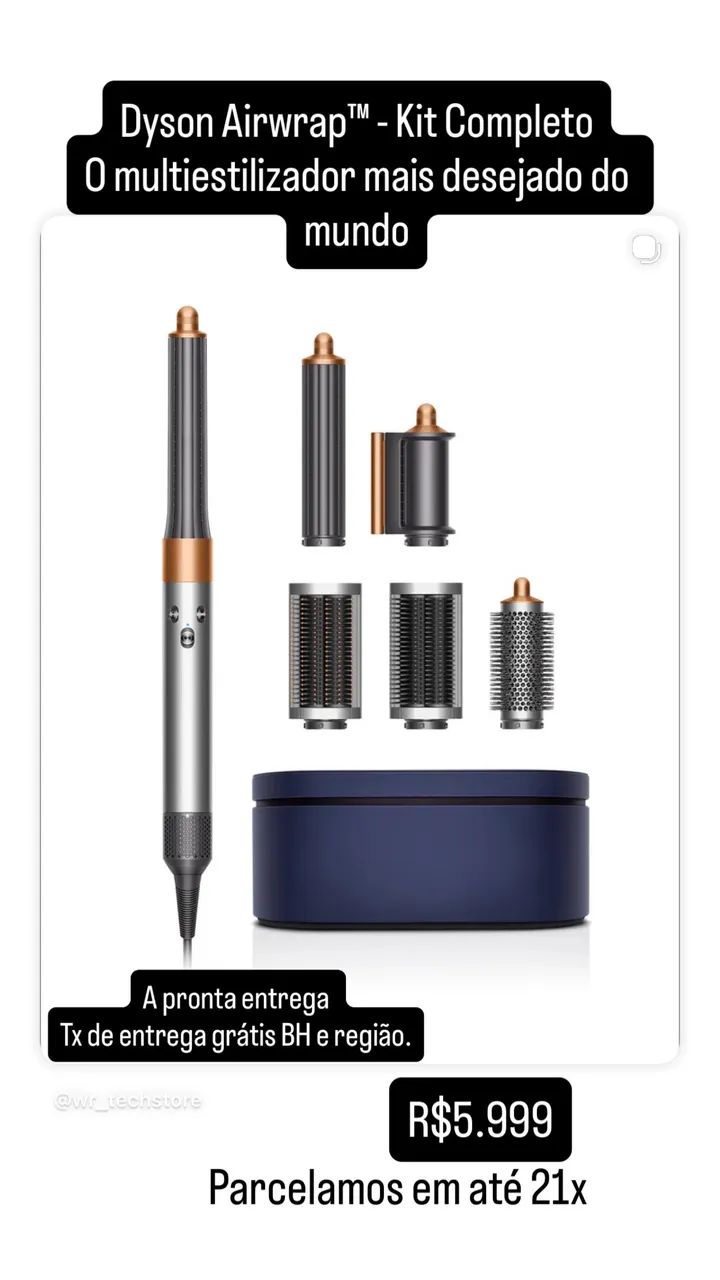 【値下げ】Dyson Airwrap Complete Long 新品未開封 Dyson Airwrap Complete Long NOVO, LACRADO - Beleza e Cuidados