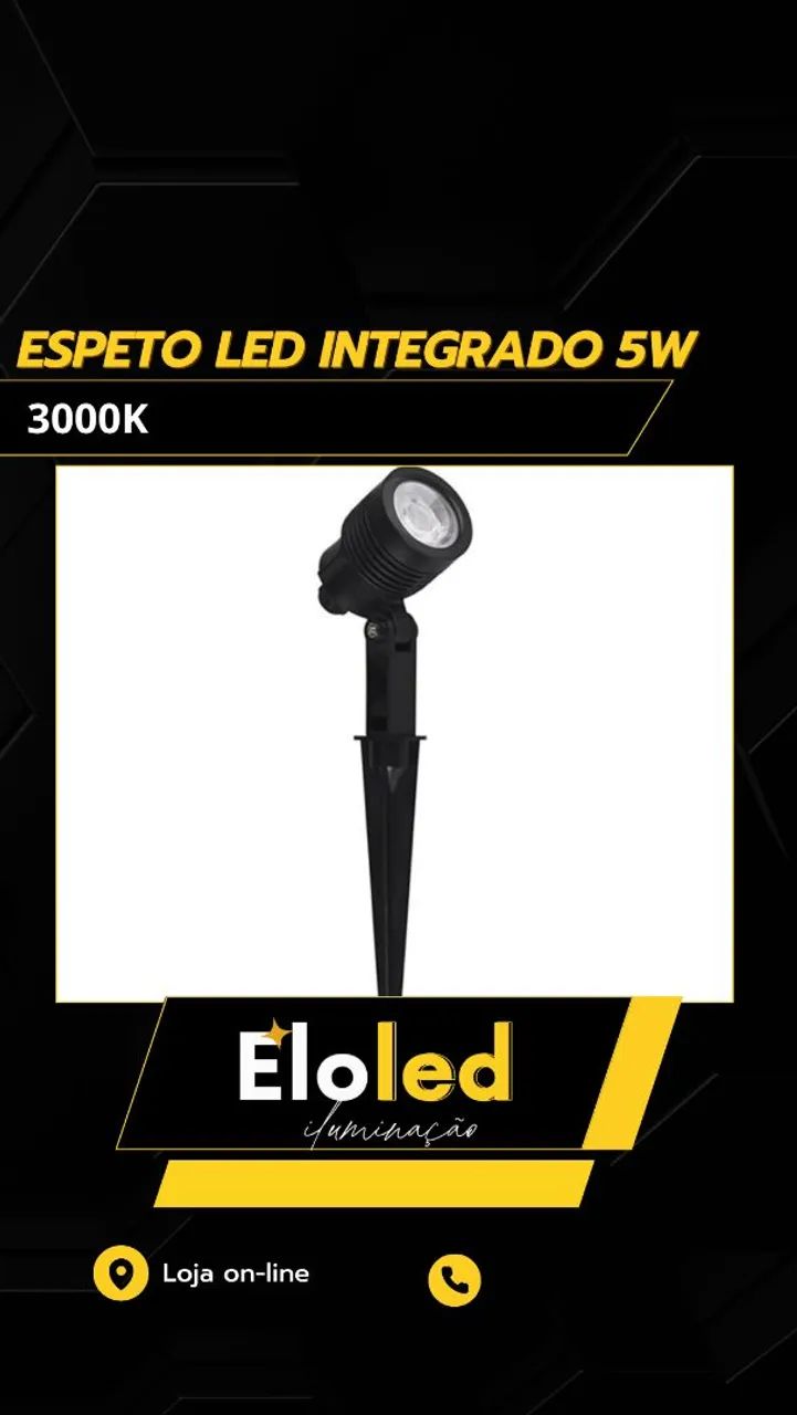 ESPETO LED INTEGRADO 5W 3000K 