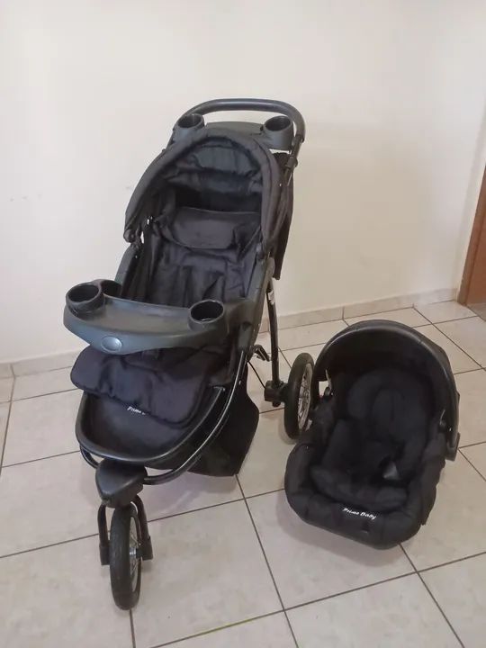 Carrinho de Bebê Preto - Foto 4