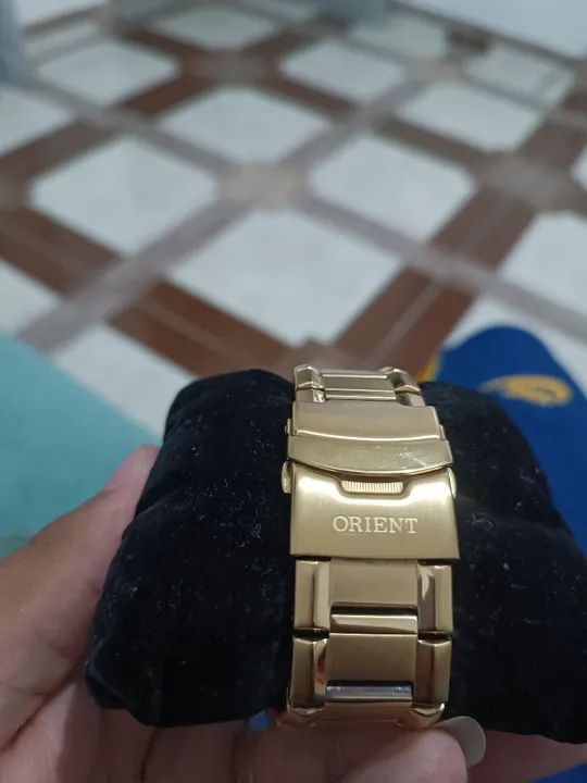 Relógio Orient Masculino Dourado - Foto 4