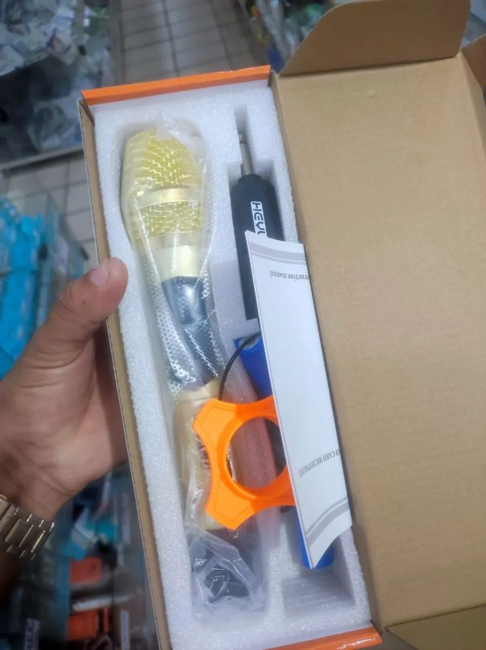 Microfone sem fio UHF recarregável  - Foto 2