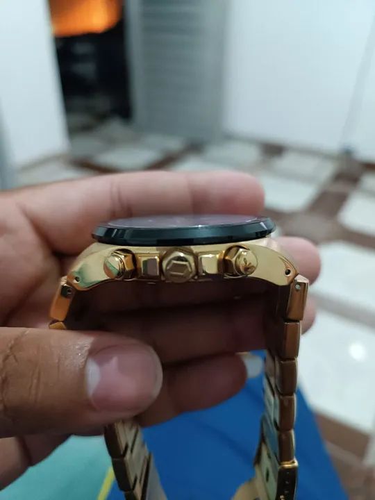 Relógio Orient Masculino Dourado - Foto 2