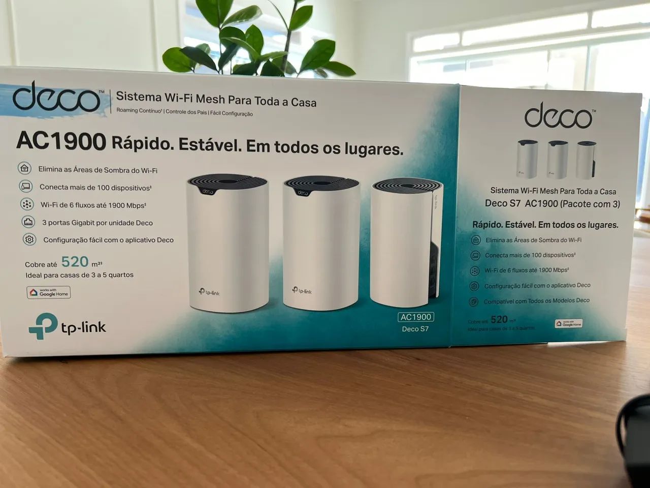 TP-Link Deco S7 (3 unidades) - Wi-Fi Mesh AC1900, 520m² de Cobertura - Perfeito Estado! - Foto 3