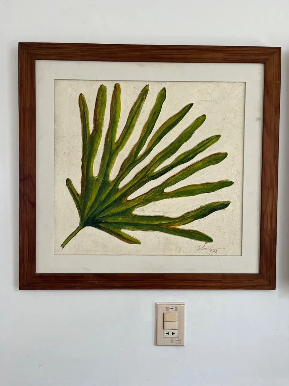 Quadro Folha Tropical em Tela - Decoração Exclusiva