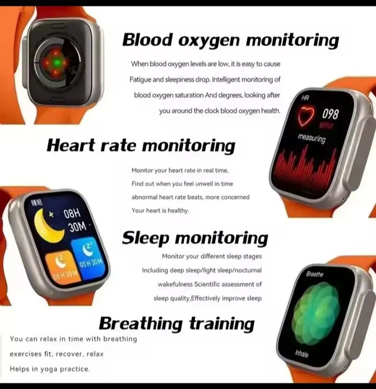 Relógio Smartwatch DT900 ULTRA com tela infinita de 2.09 polegadas C/ 7 pulseiras  - Foto 5