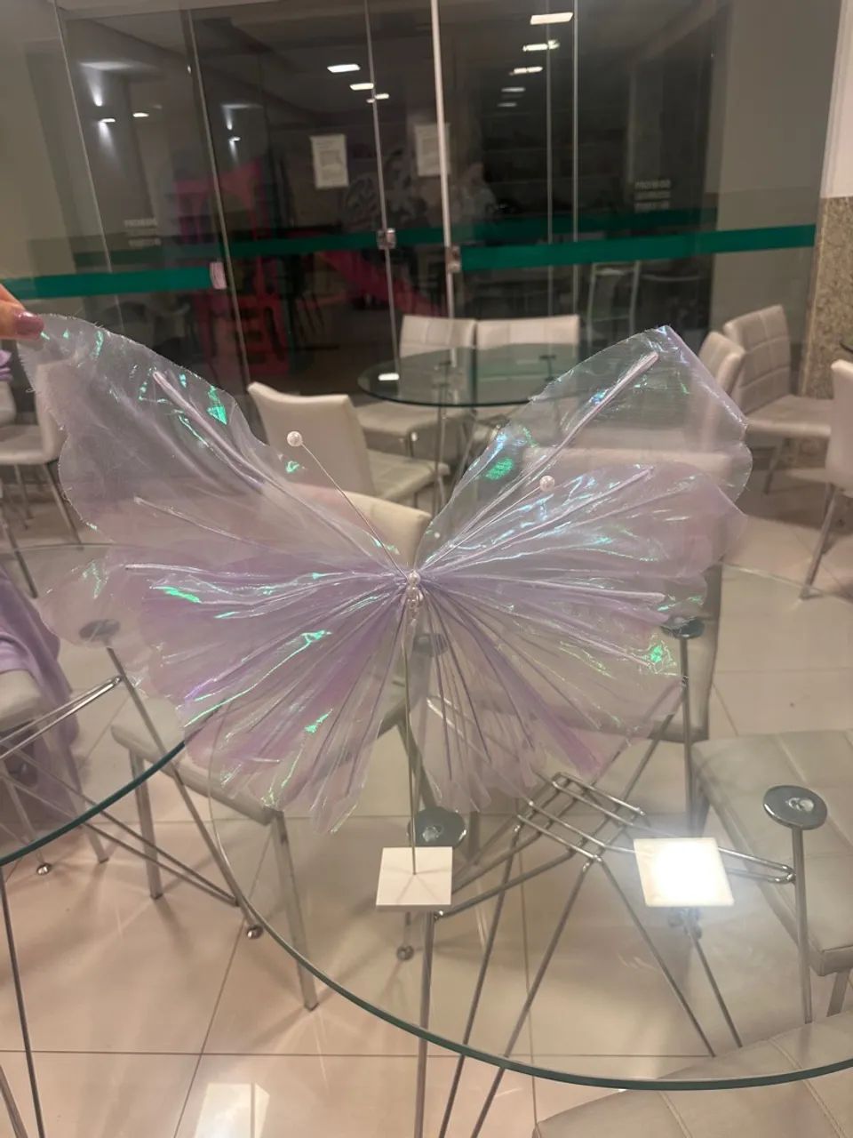 Borboleta decorativa para festa de aniversário