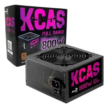 Fonte 800w Gamer Atx Aerocool Kcas 80 Plus Full Range Apfc (Entrega Grátis)