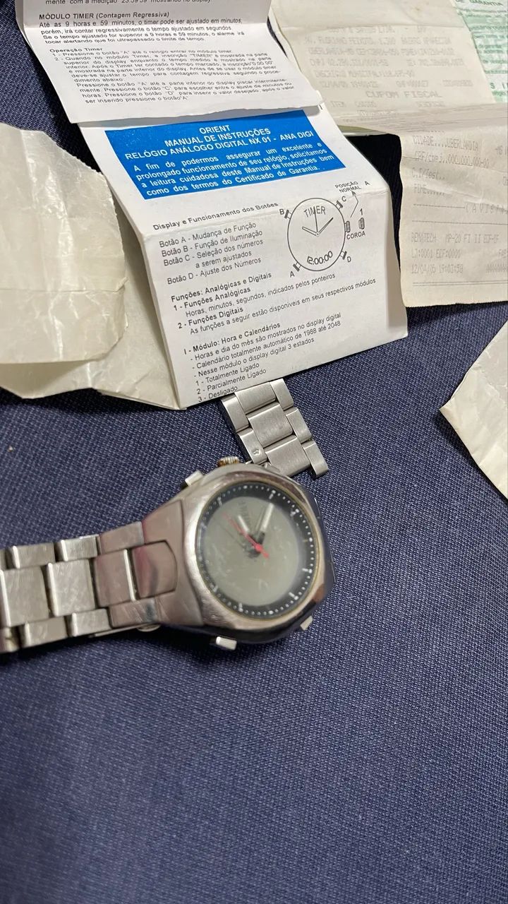 Relógio ORIENT original de 2005 NF