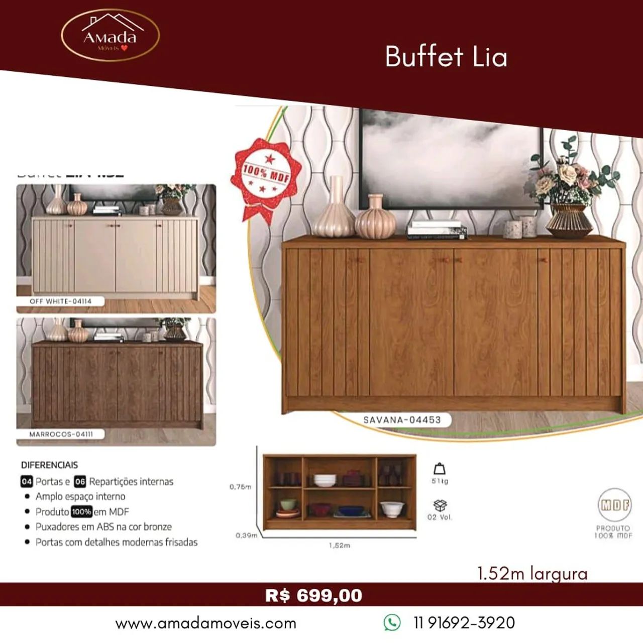 Buffet Lia - à pronta entrega 