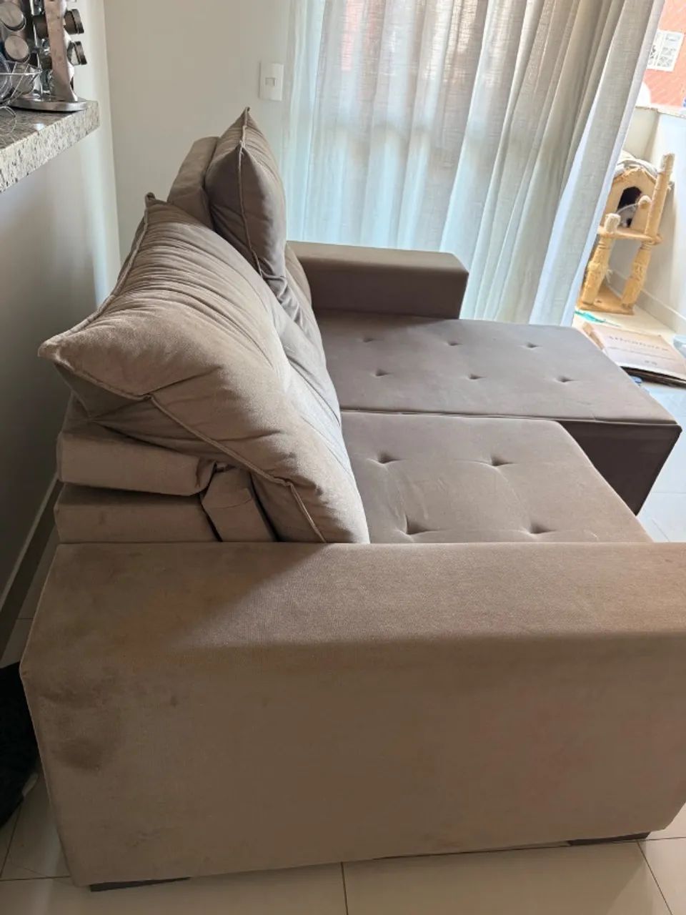 Sofá Bege 2m - Foto 3