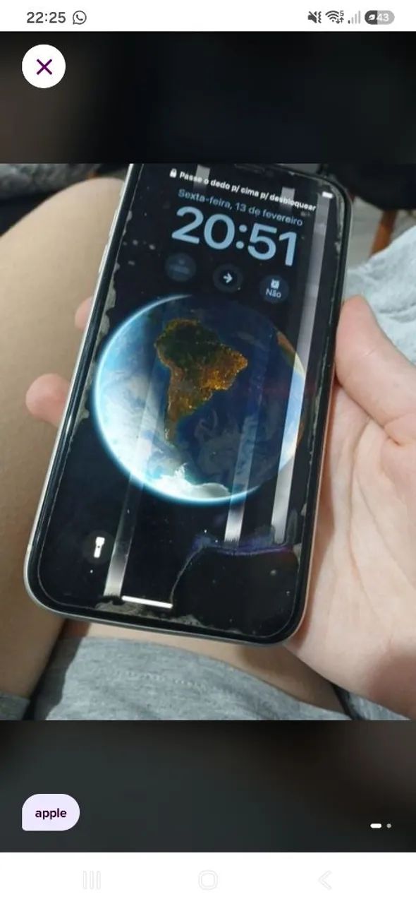 Iphone 11 84 gb, usado e com problema no display