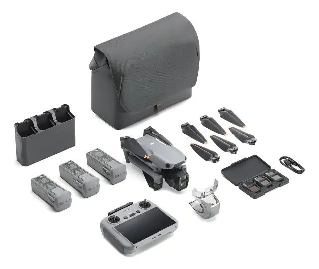 DJI AIR 3S MODELO COM CONTROLE COM TELA