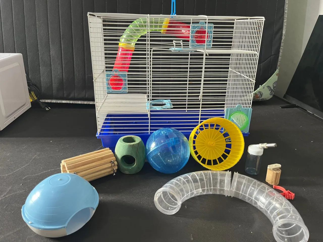 GAIOLA HAMSTER GRANDE 3 ANDARES PRATICAMENTE NOVA
