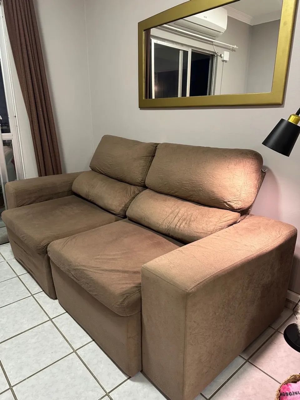 Sofá retrátil - bom estado - 2 lugares  - Foto 3