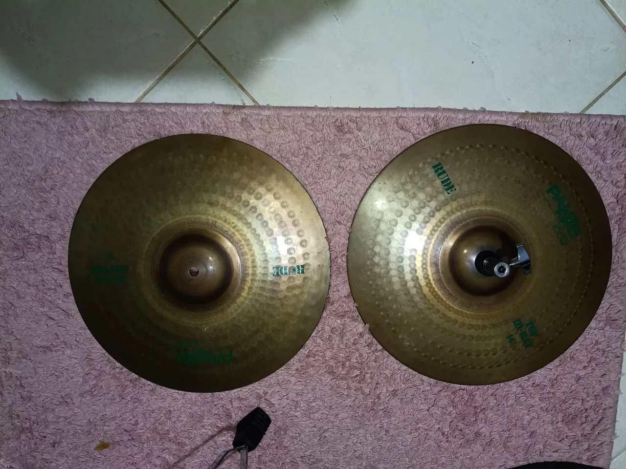 Pratos hi hat Paiste rude 1000 liga 2002 perfeitos - Foto 6