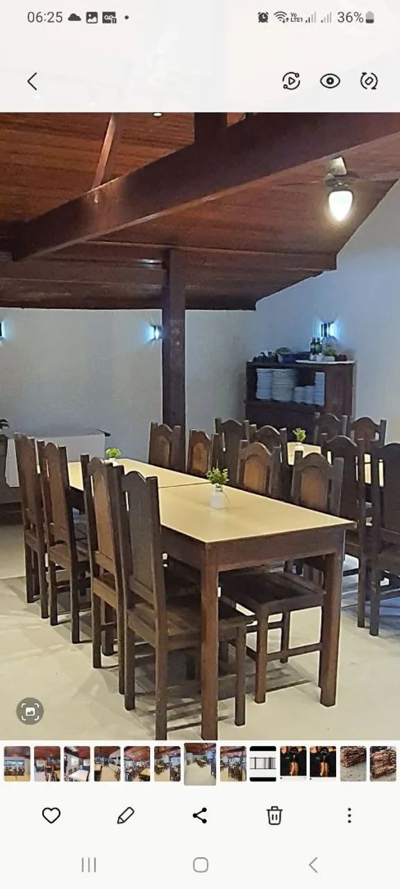 Jogo de 4 cadeiras com mesa