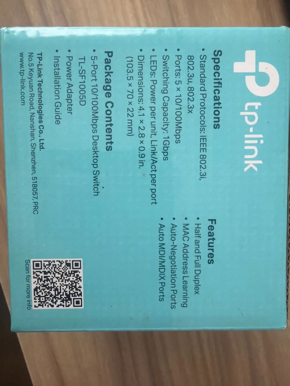 Switch TP-Link TL-SF1005D - 5 Portas  - Foto 2