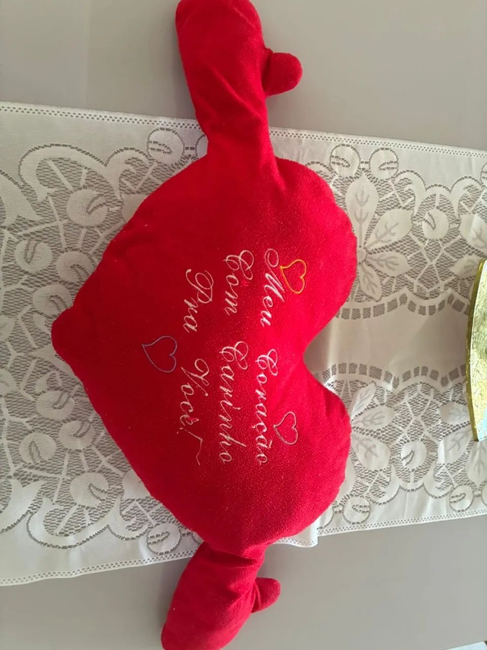 pelúcia de coração vermelho  - Foto 2