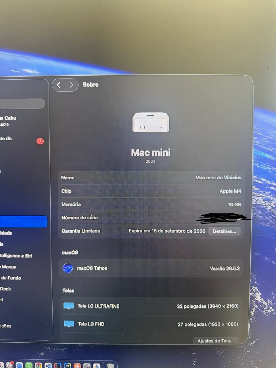 Mac Mini m4 16ram 256ssd com nota fiscal e garantia na Apple até setembro - Foto 5