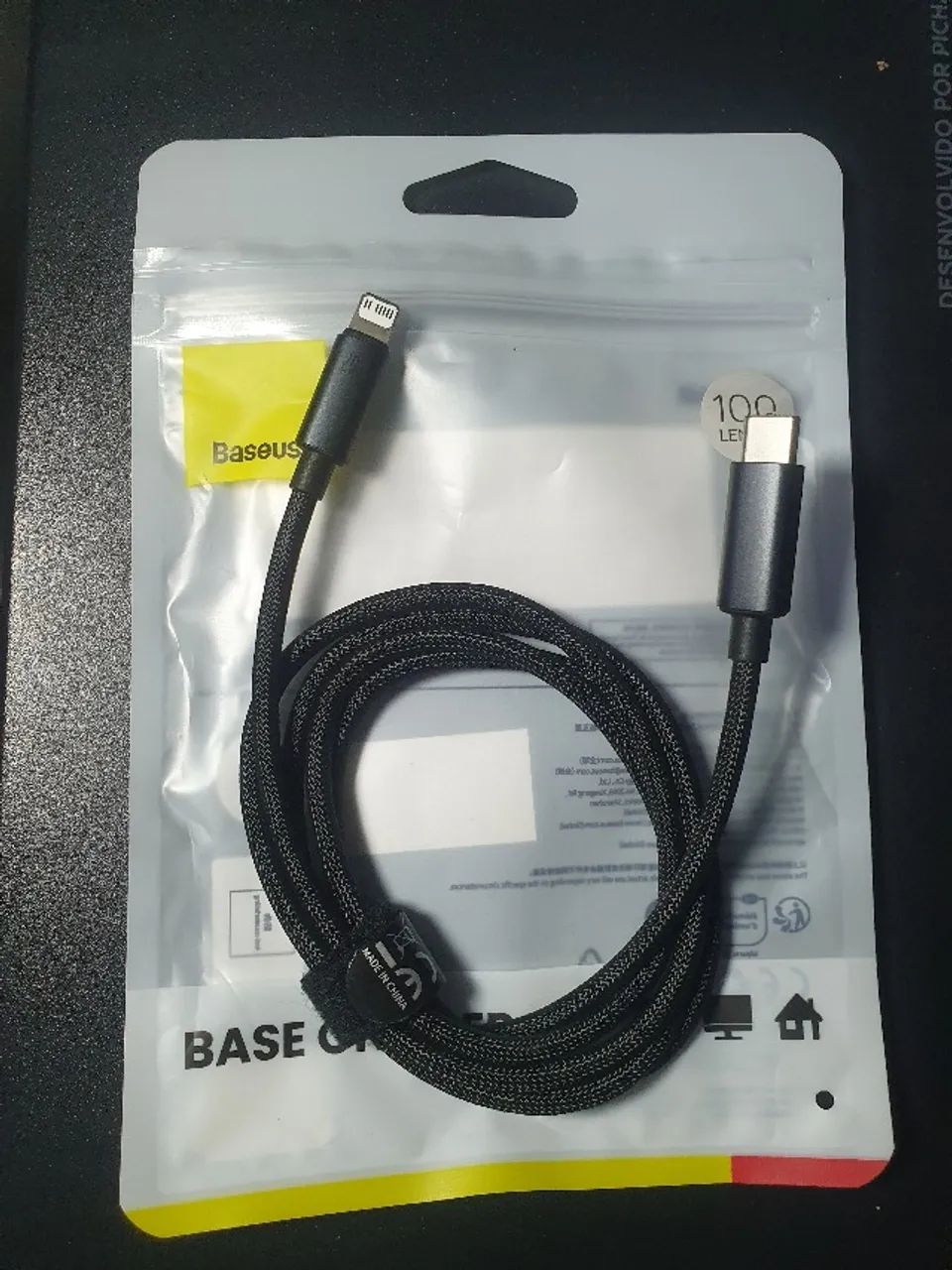 Cabo baseus para iphone reforçado - Tipo C para Lightning