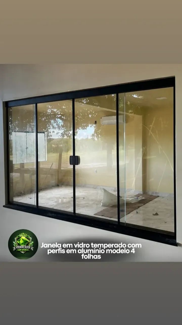 Janela blindex vidro temperado padrão e sob medida
