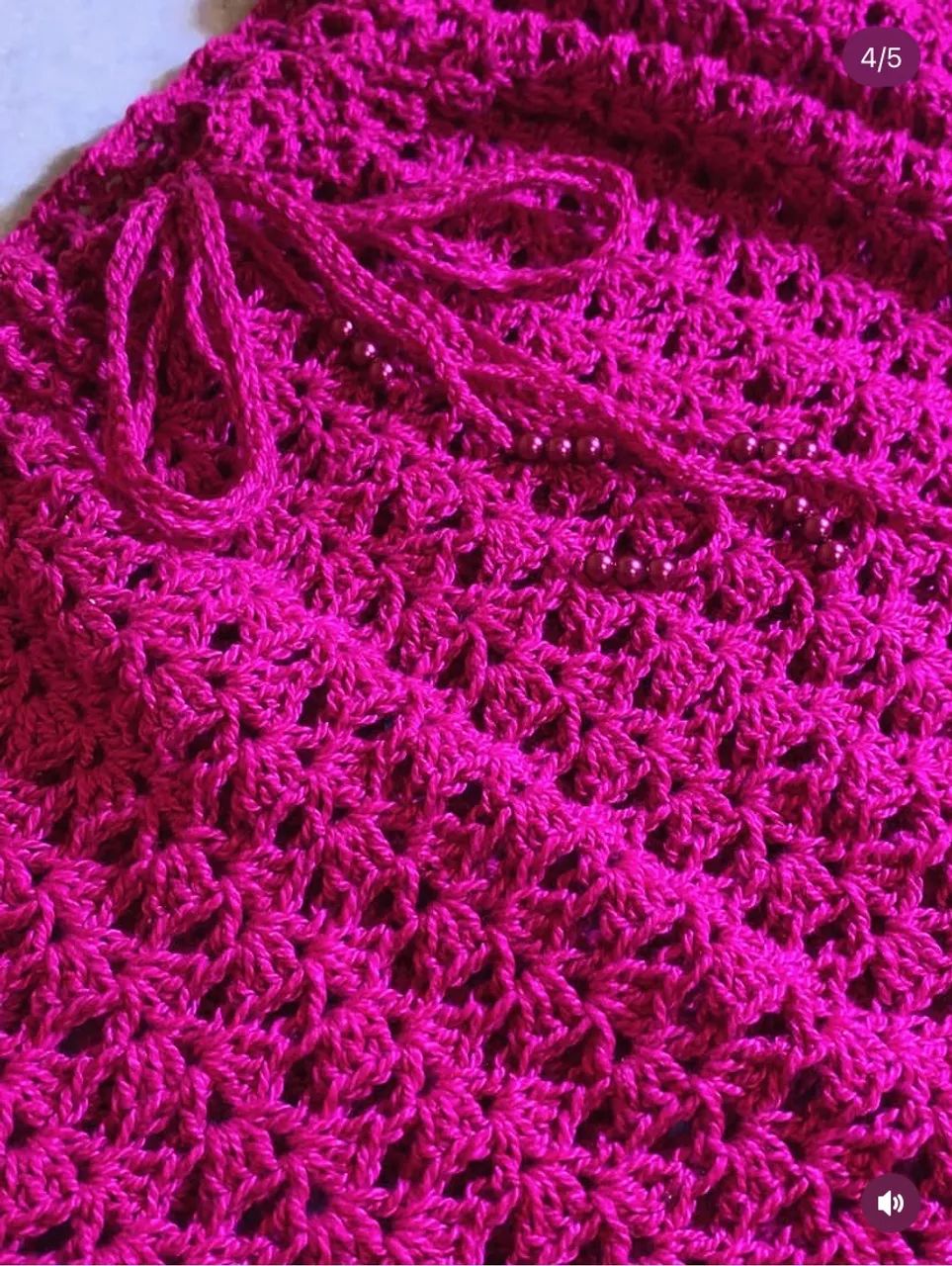 Saia Rosa de Crochê  - Foto 4