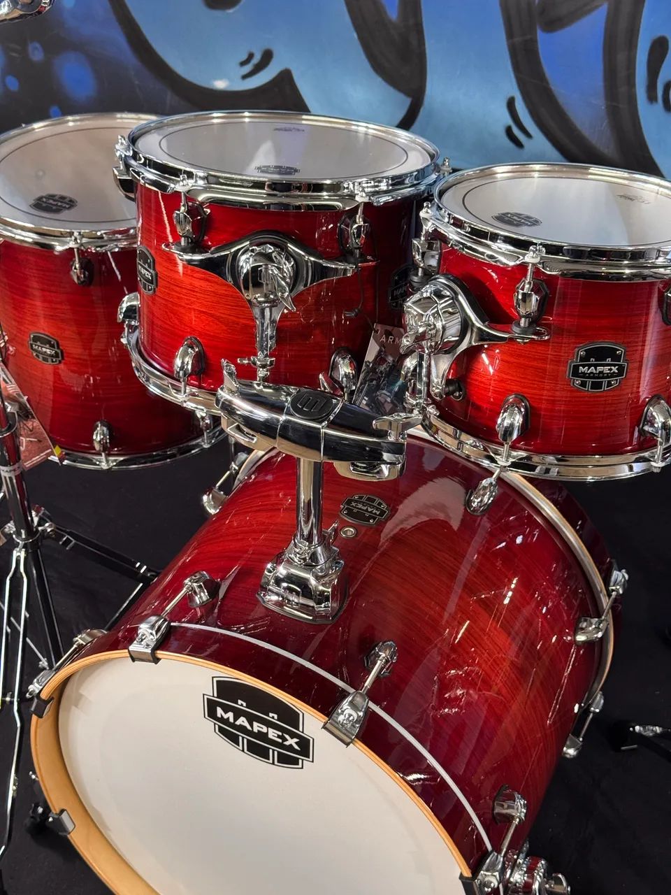 Bateria Mapex Armory Red Onyx Burst Shell Pack  - Foto 4