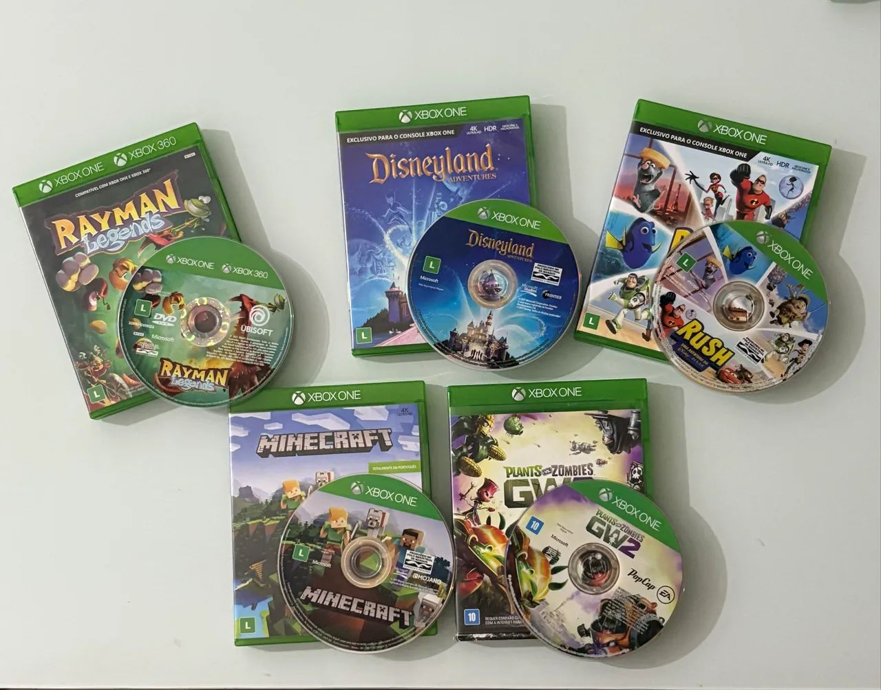Kit Com 5 Jogos Infantis Originais Semi-Novos Para Xbox One