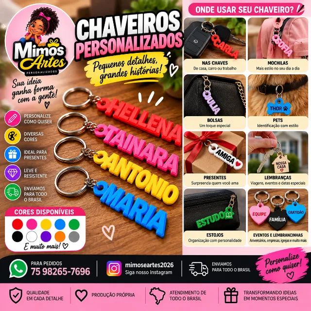 Chaveiros Personalizados 