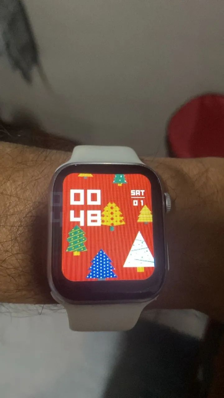 Smartwatch S10 Watch X Serie 10 Microwear 2025 Amoled Caixa Prateado Pulseira Branco Bisel - Foto 2
