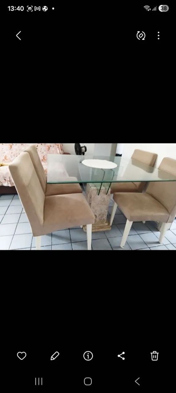 Conjunto de mesa 4 cadeiras  - Foto 5
