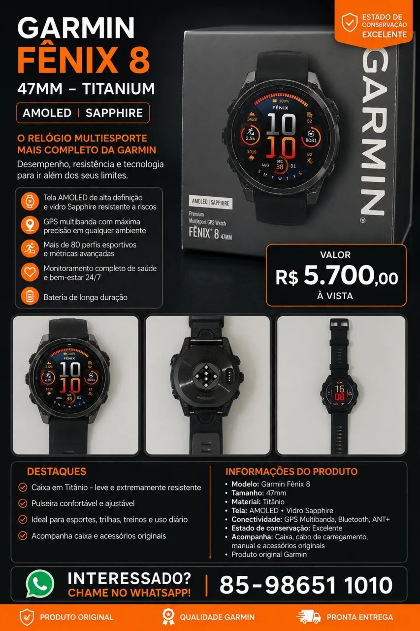GARMIN FÊNIX 8 - 47MM TITANIUM - Foto 5