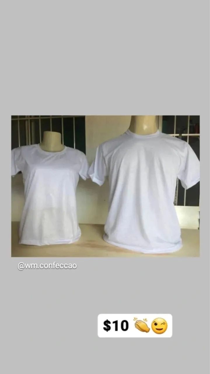 Camisa lisa branca PP ao GG @wmconfeccao_