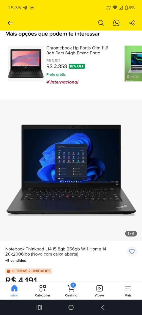 Notebook ThinkPad L14 i5 13th - Envio - Foto 3