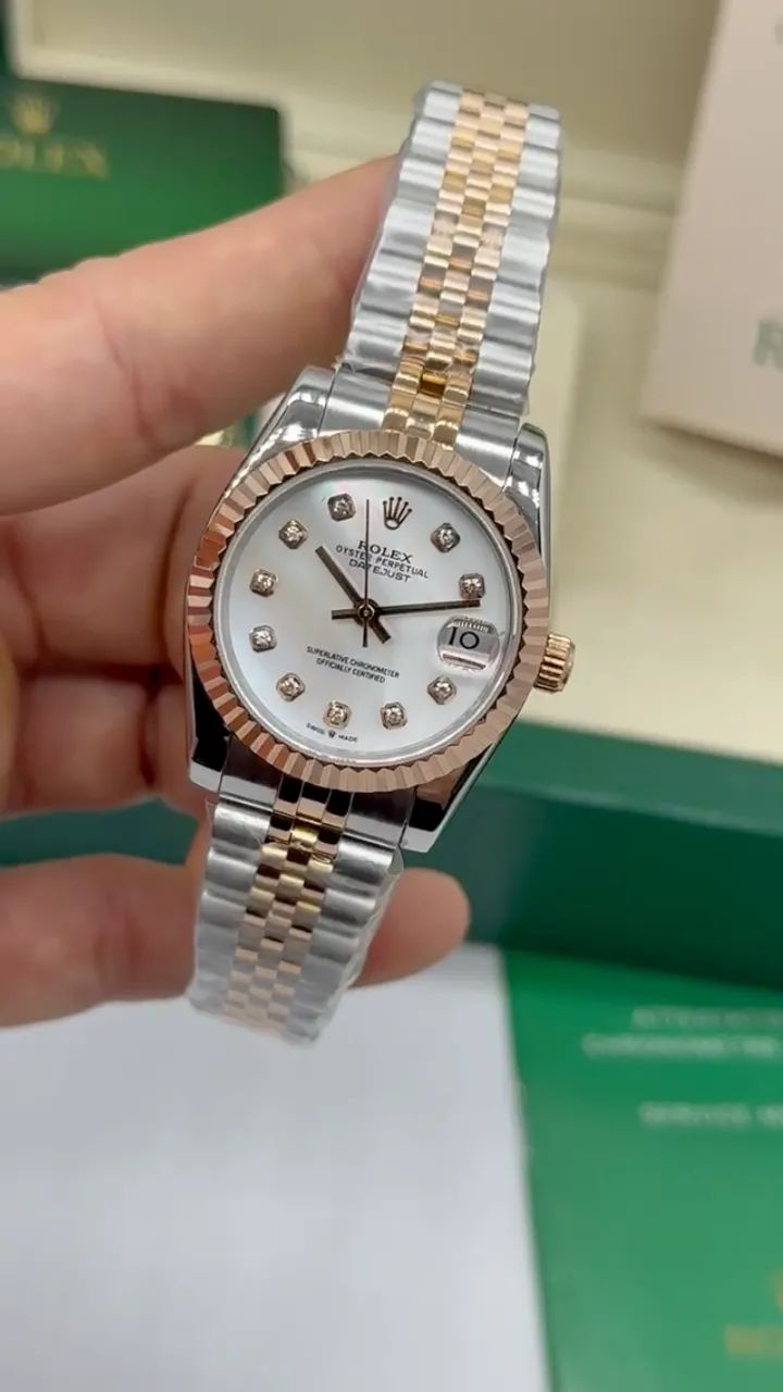 Relógio Feminino Rolex Datejust 31mm Automático + Caixa Rolex Completa - Foto 2