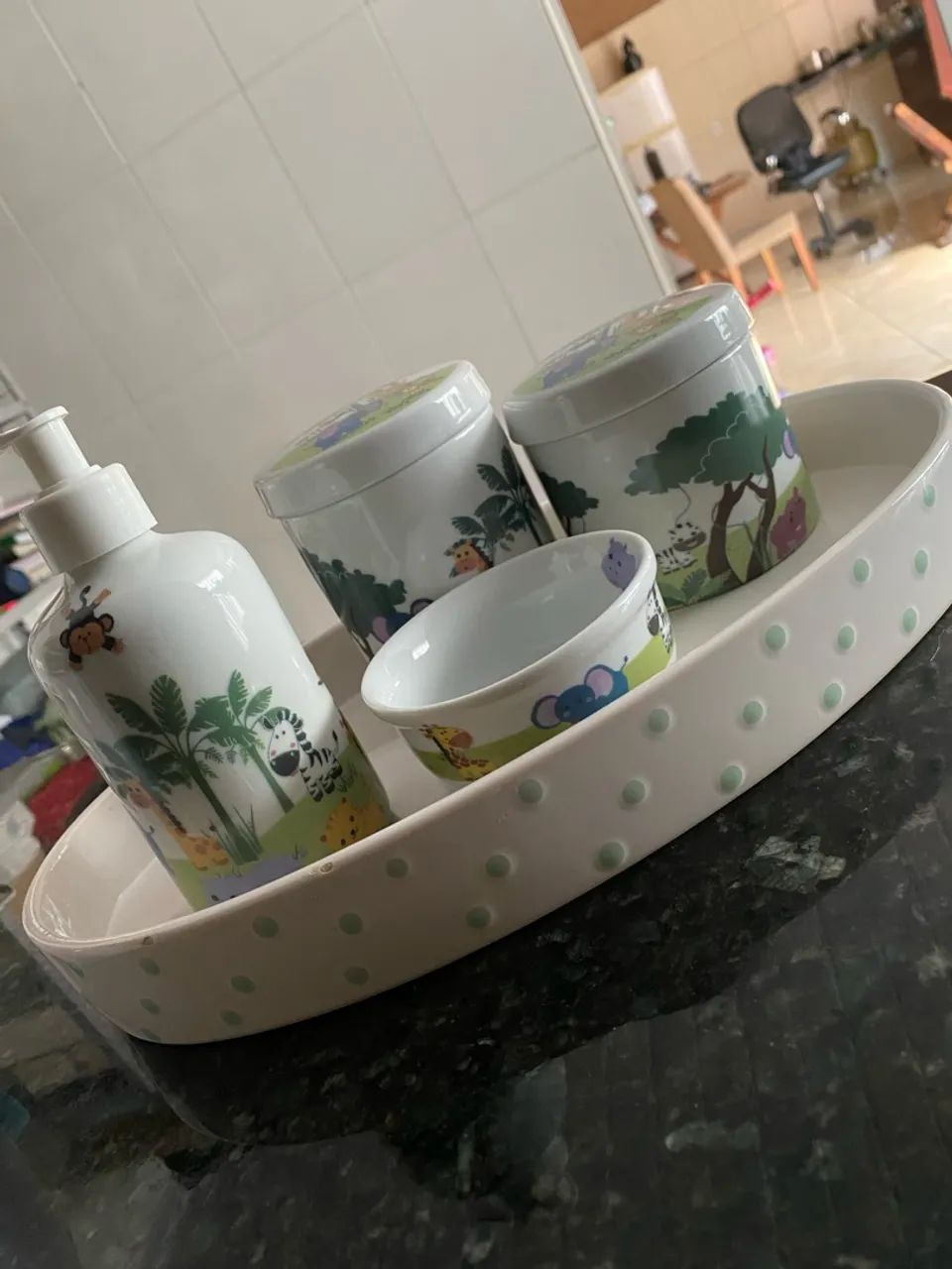 Kit Higiene Bebê porcelana 