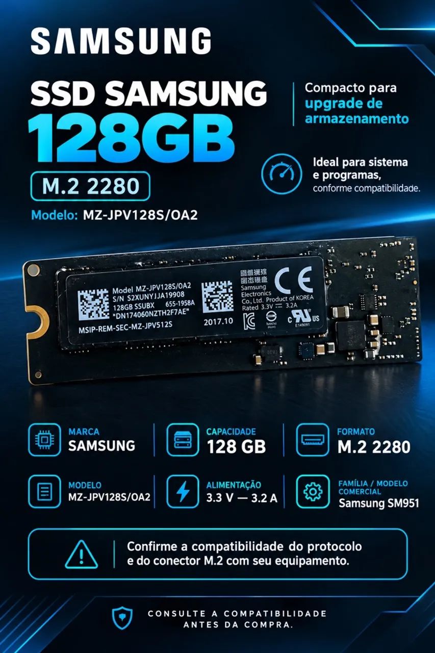 SSD SAMSUNG 128GB 