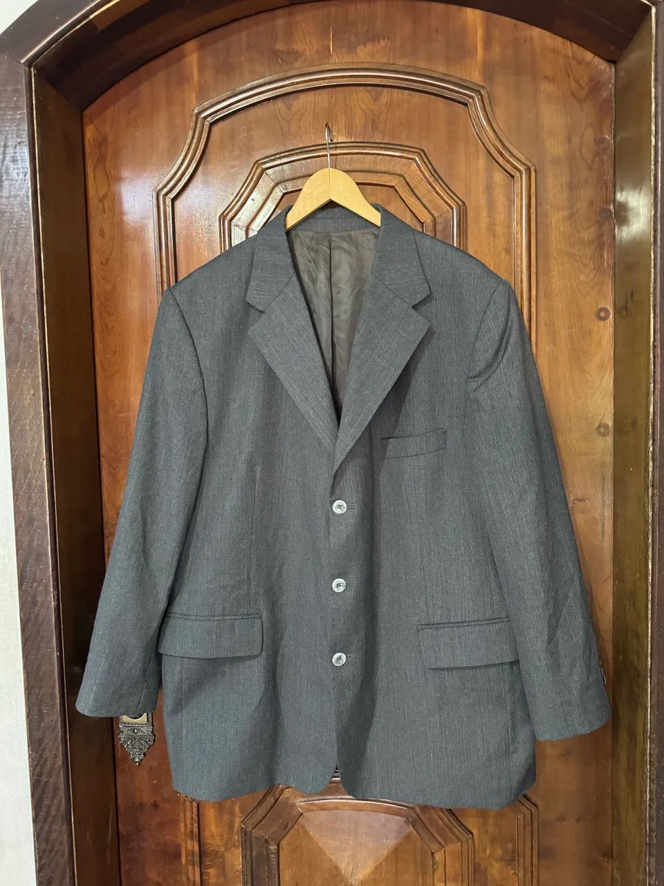 blazer masculino via veneto classic cinza 64l