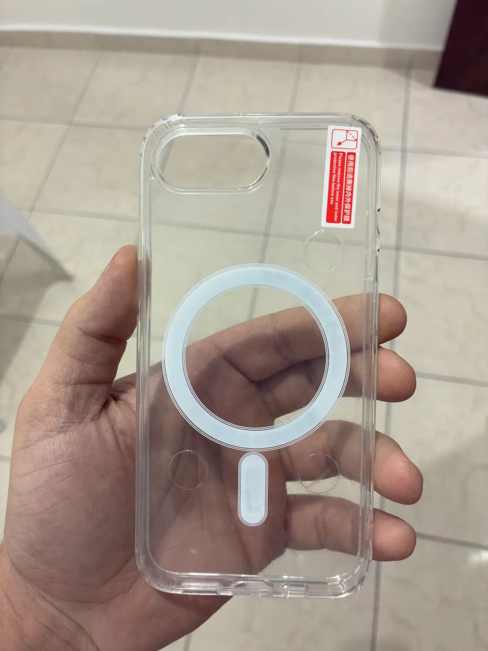 Capa Case Transparente Magnética MagSafe p/ iPhone 16e - Nova Lacrada - Foto 3