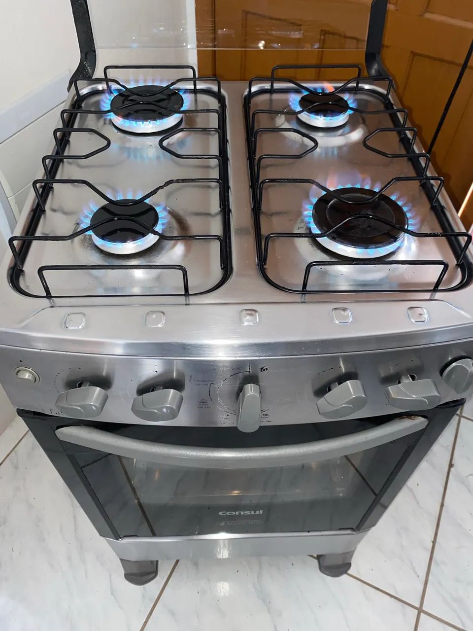 Fogão 4 Bocas Automático Usado- Entrego  - Foto 5