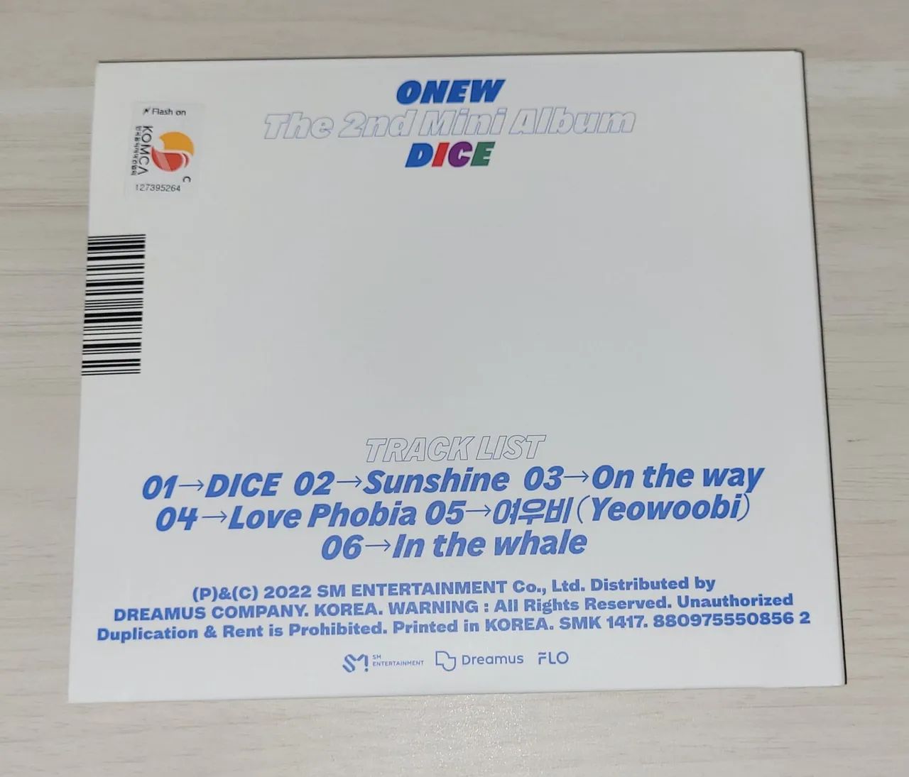 Álbum SHINee Onew Dice - Foto 2