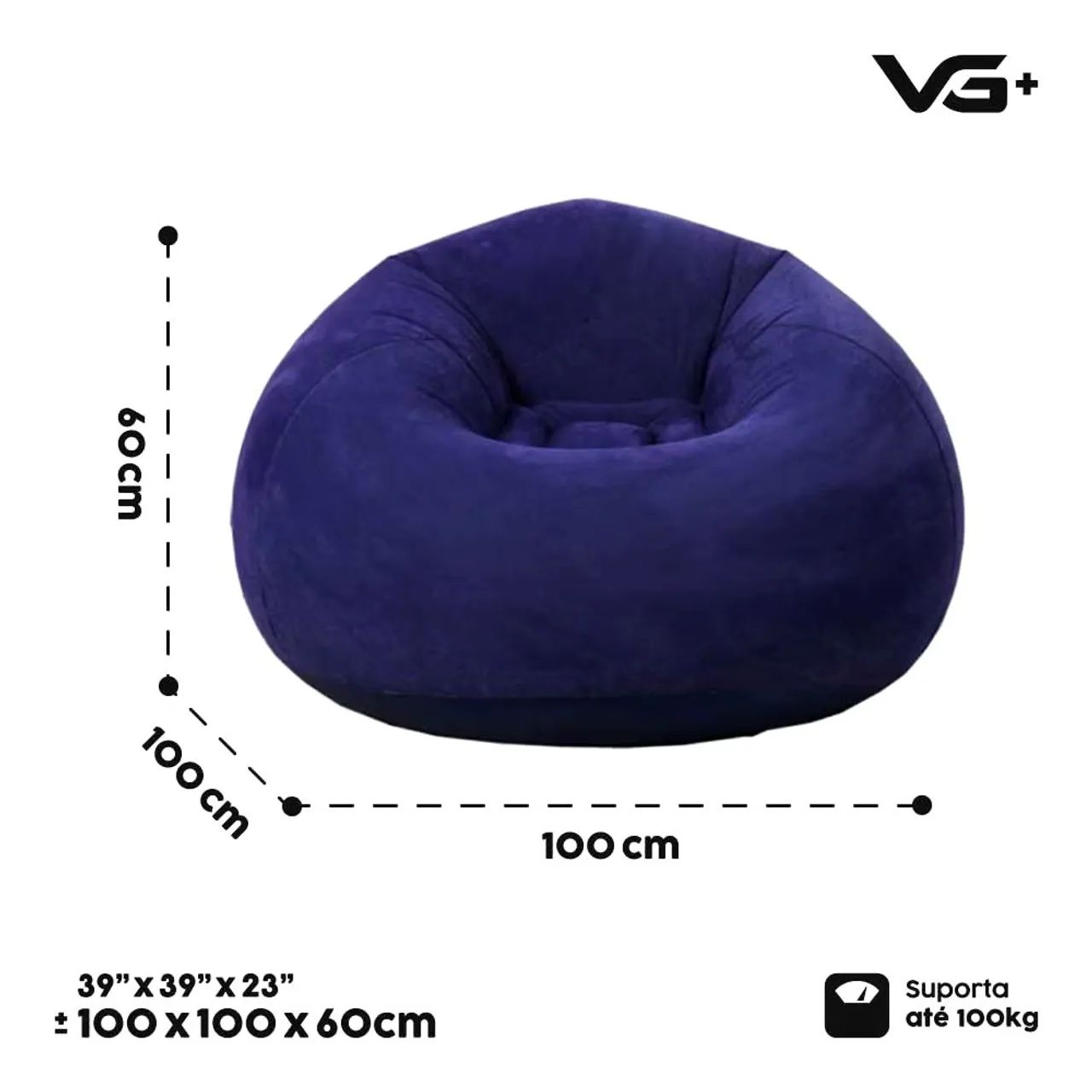 Pulff Sofá INFLÁVEL deluxe Gigante - Foto 4