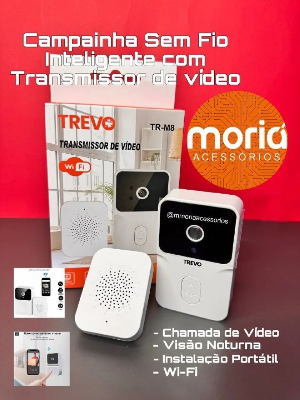 Campainha Inteligente com Câmera Wi-Fi  - Foto 4