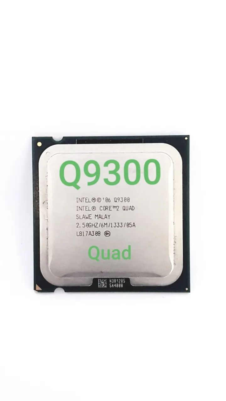 Processador Intel Core 2 Quad- 2.5 GHZ Q-9300, 6M cache e barramento de 1333 Mhz.