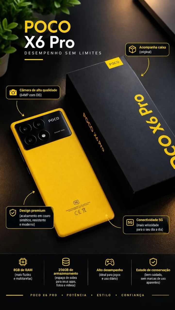 POCO X6 PRO 5G - 256GB / 8GB RAM